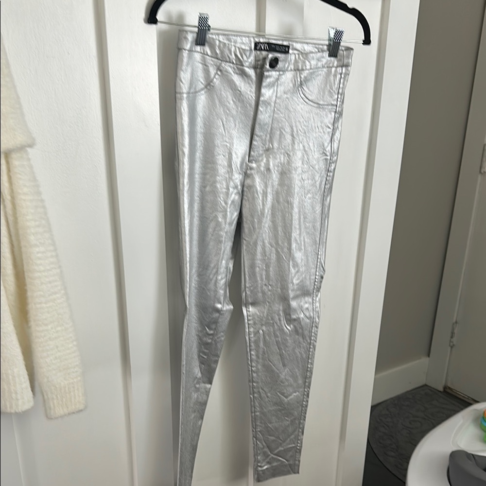 Silver Women's Jeans by Zara